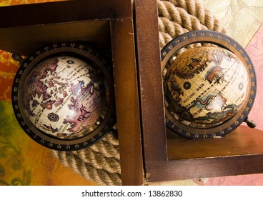 Old globe & Rope