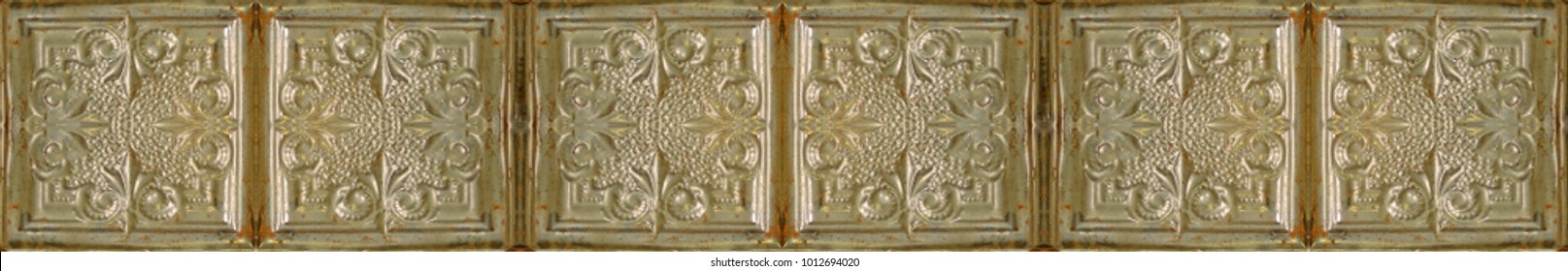 Old Silver Colored Tin Ceiling Tiles Stock Photo Edit Now