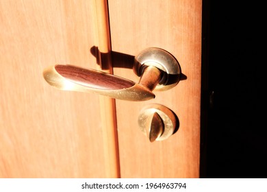 Old Gold Doorknob Close Up.