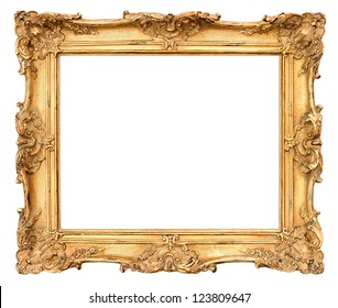 old golden frame. beautiful vintage background - Shutterstock ID 123809647