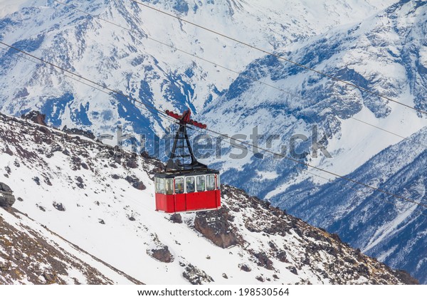 old gondola lift at Elbrus mountain. Caucasus.\
Russian Federation