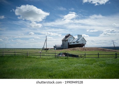 Old Grain Elevator In The Village.