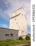 Old grain elevators outside the small town of De Winton, Alberta.