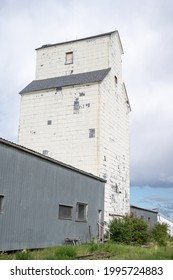 Old grain elevators outside the small town of De Winton, Alberta.