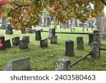 Old Graveyard in the Fall, Sleepy Hollow Cemetery, Historic New York