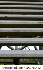 Old gray wooden stairs. Diagonal lines. Abstraction. From big to small stripes. High quality photo - Shutterstock ID 2007760442