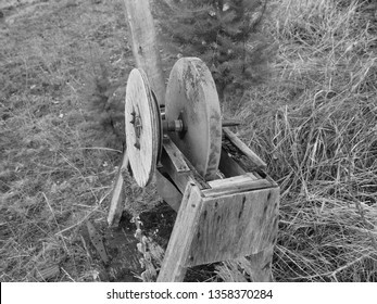 old grinding wheel