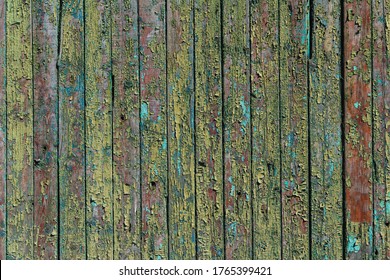 Old Grunge Background Of Wooden Cracked Fence. Space For Text. Wooden Walpaper