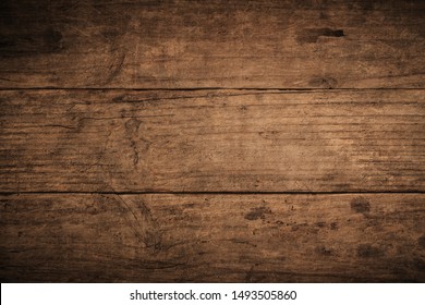 Old Grunge Dark Textured Wooden Background,The Surface Of The Old Brown Wood Texture,top View Brown Teak Wood Paneling