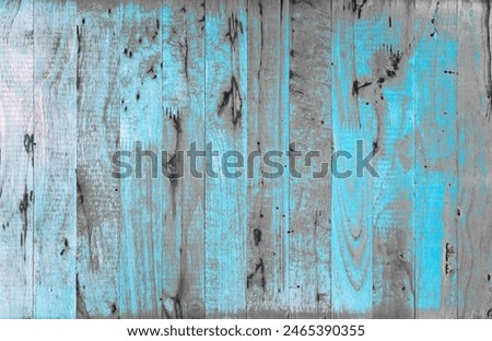 Old grunge wood plank texture background. Vintage blue and white peeling wooden board wall have antique cracking style object for furniture design. Painted weathered table woodworking hardwoods empty.