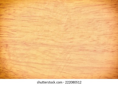 Old Grunge Wooden Kitchen Desk Background Texture. Full Frame Detail Of A Worn Butcher Block Cutting Board