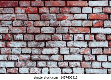Old grungy brick wall with natural defects. Scratches, cracks, crevices, chips, dust, roughness. Can be used as background for design or poster. - Shutterstock ID 1457405315