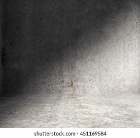 Old Grungy Room With Concrete Wall