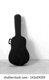 The Old Guitar Case In Black And White