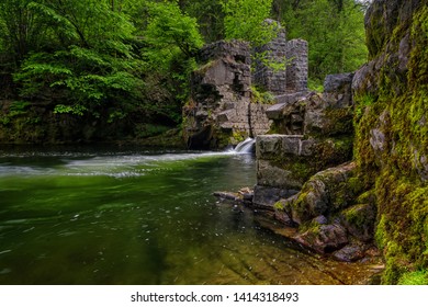 The Old Gunpowder Works On The Afon Mellte River, Brecon Beacons