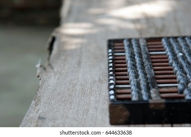 Old handle using abacus
