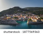 The old harbor of Nafpaktos, known as Lepanto during part of its history, Greece, On the north coast of the Gulf of Corinth.