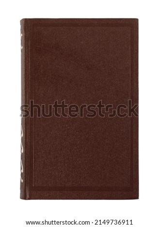 Old hardcover book isolated on white. Space for design