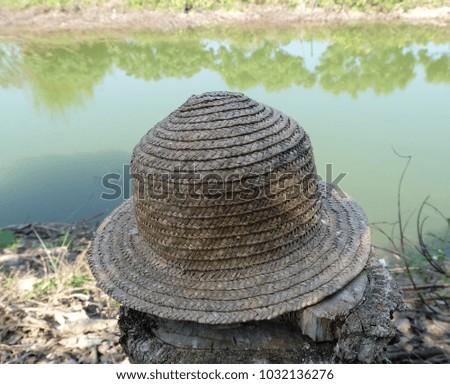 Old hat on the pool background