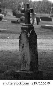 An Old Headstone In An Old Graveyard From South Dakota. 