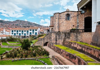 Old Historic Building. Coricancha In Cusco, Peru