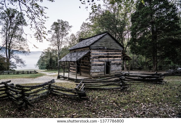 Old Historic Cabin Woods Cades Cove Stock Photo Edit Now 1377786800