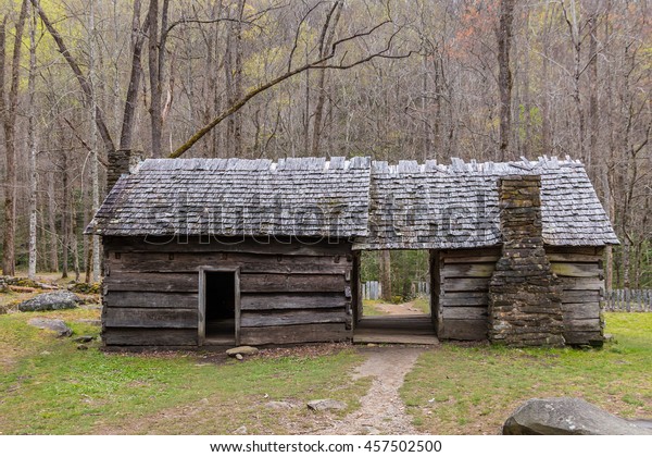 Old Historic Log Cabins Located Great Stock Photo Edit Now 457502500