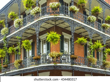 Old Historic New Orleans Houses In French Quarter