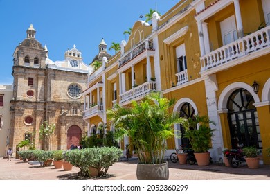 Old historic sanctuary in the walled city of Cartagena, Colombia