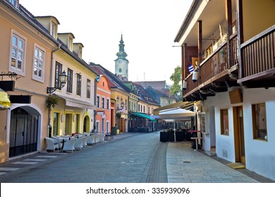 Old Hitoric Zagreb Street View, Capital Of Croatia