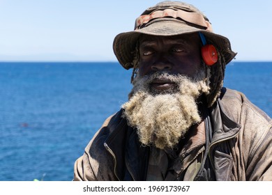 Old Homeless Poor Black Man Without Family