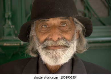 Old Homeless South European Man. 