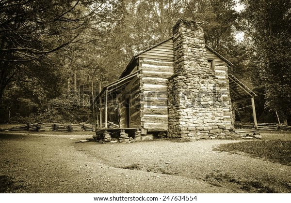 Old Homestead Historical Pioneer Cabin On Buildings Landmarks