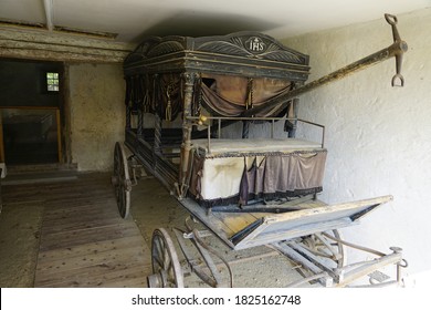 Old Horse Drawn Carriage Coach Hearse 