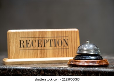 Old Hotel Bell On A Marble Stand