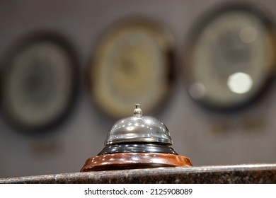 Old Hotel Bell On A Marble Stand