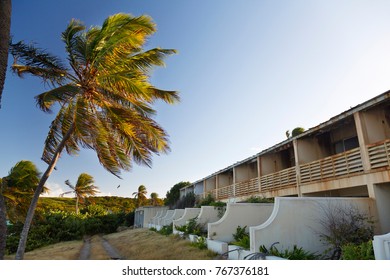 An Old Hotel Ruin At Half Moon Bay In Antigua.