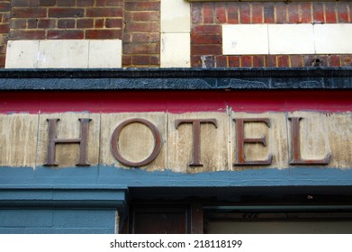 Old Hotel Sign - Closeup