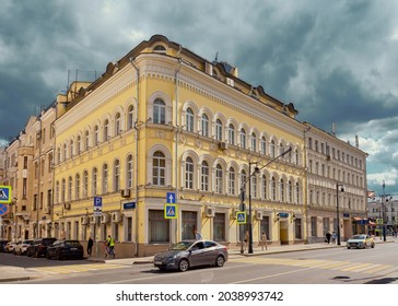 The old house of 1911, architect V.V. Sherwood, currently the building houses the Museum of the History of the Internal Affairs of Moscow, landmark: Moscow, Russia - 23 August 2021
