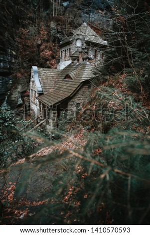 Similar – Medieval castle ruins in autumn, Krimulda, Sigulda, Latvia