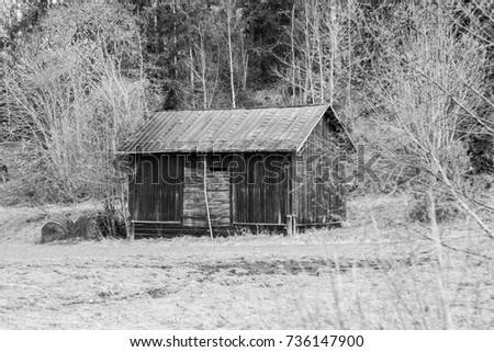 Old house in the field