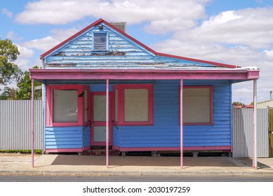 Old House Front Facade In Natimuk, Australia