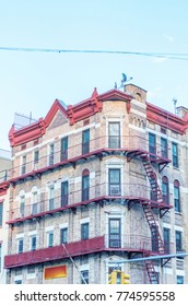 Old house with red bricks.