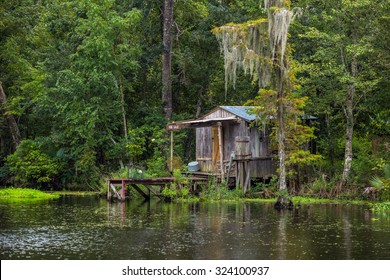 Old house in a swamp in New Orleans Louisiana USA