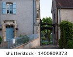 Old houses in Bourbon Lancy in Burgundy, France