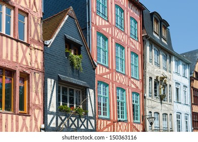 Old Houses In Rouen In A Summer Day