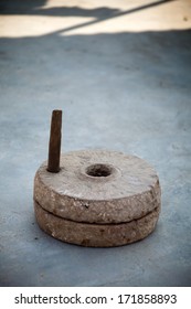 Old Indian Grinding Mill Made From Stone