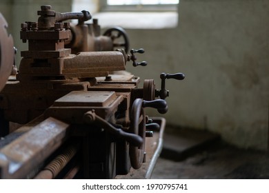 Old Industrial Machinery In A Disused Warehouse On Cockatoo Island