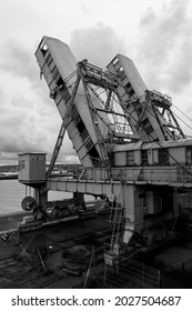 Old Industrial Passenger Entry Of Cherbourg Ferry Harbour