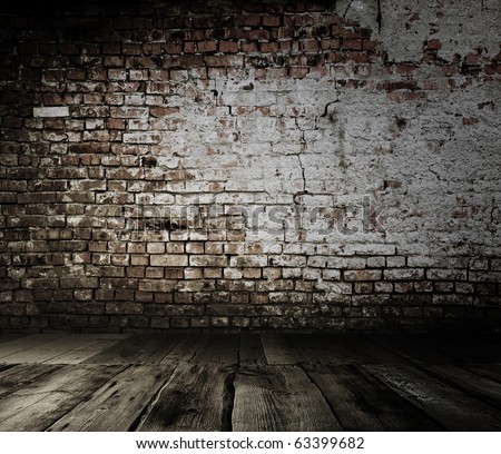 old interior with brick wall